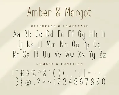 Amber and Margot San Serif Display Font