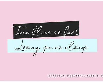 Brattica | Beautiful Script font