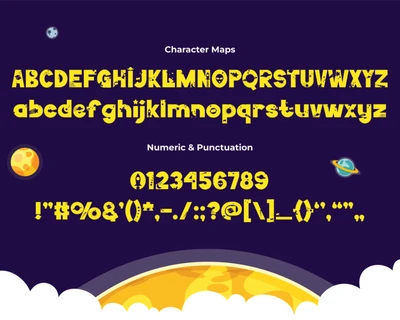 Galaksi - Explore the Cosmic Fun Kids Font