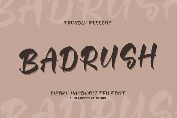 Badrush Quirky Handwritten Font