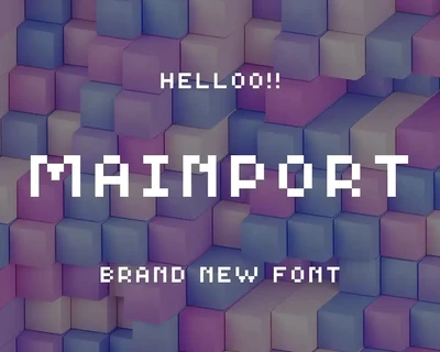 Mainport pixelate font