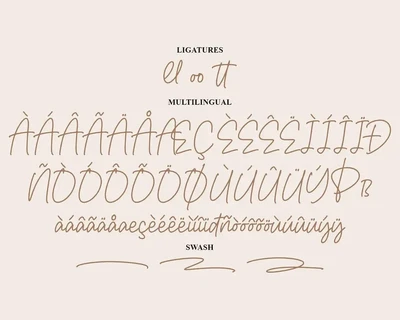Mountey Kalinas Monoline Font