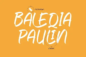 Baleqia Paulin Brush Handwritten Font