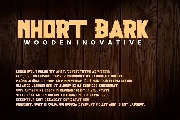 Nhort Bark - Display Font