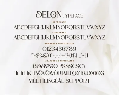 Delon - Stylish Ligature Font