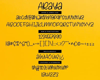 Araya | Daily Handwriting Display Font