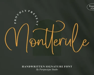 Montterule Handwritten Signature Font