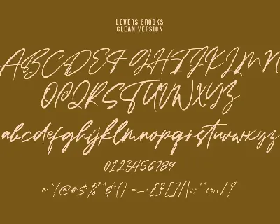 Lovers Brooks SVG Brush Font Free Sans