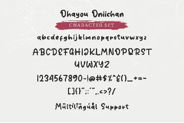 Ohayou Oniichan font