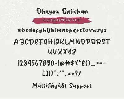 Ohayou Oniichan font