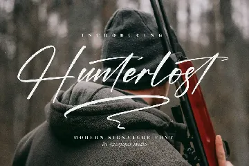 Hunterlost Modern Signature Font