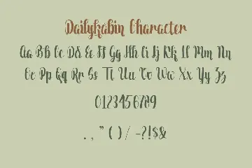 Dailykabin a Modern beautiful script font
