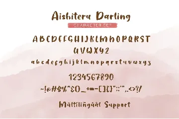 Aishiteru Darling font