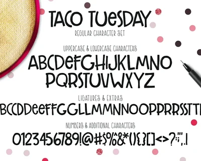 Taco Tuesday Typeface font