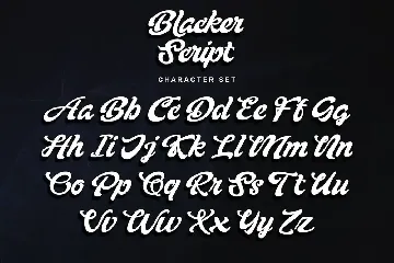 Blacker Script font