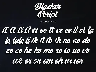 Blacker Script font