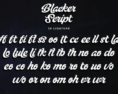 Blacker Script font