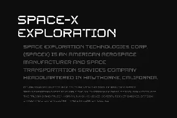 SPACE EXPLORER - futuristic font
