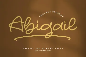 Abigail Monoline Script Font