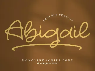 Abigail Monoline Script Font