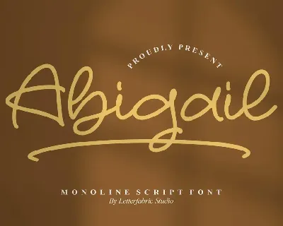 Abigail Monoline Script Font