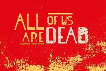 Dead zombies Display typeface font