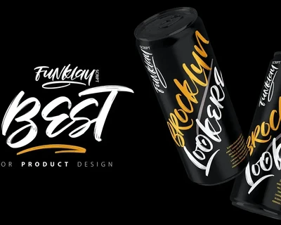 Funklay | Drybrush Lettering Script Font
