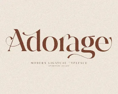 Adorage Modern Ligature Typeface Font