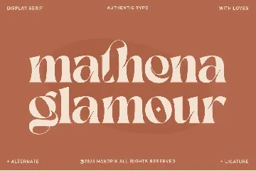 Mathena Glamour font