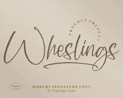 Wheslings Modern Signature Font