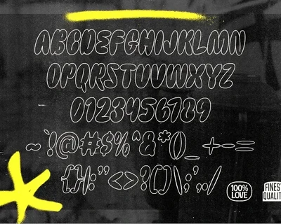 Baurems - Outline Bubble Graffiti Fonts