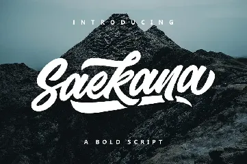 Saekana Script font