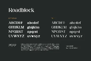 Roadblock Family Serif Font