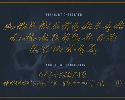 Sinister - Tattoo Style font