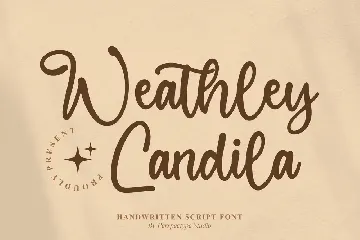 Weathley Candila Handwritten Font