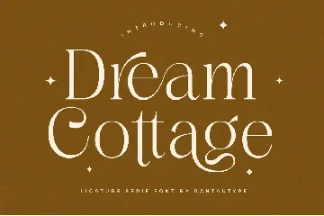 Dream Cottage Modern Ligature Serif Font