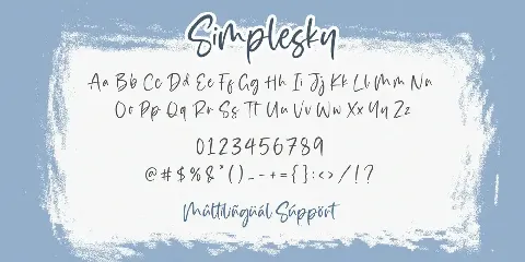 simplesky - Handwritten Font TT