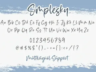 simplesky - Handwritten Font TT