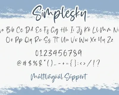 simplesky - Handwritten Font TT