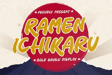 Ramen Ichikaru Bold Brush Display Font