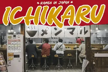 Ramen Ichikaru Bold Brush Display Font