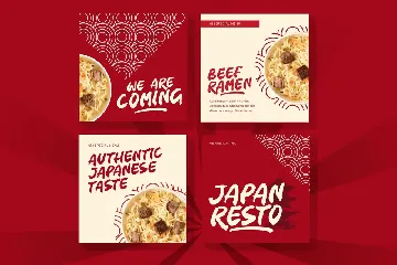 Ramen Ichikaru Bold Brush Display Font