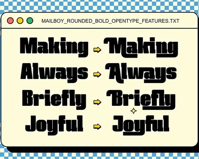 Mailboy - Rounded Bold font