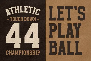 Brown College an Authentic Sport Font