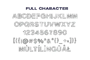 Morline Unique Outline Typeface font