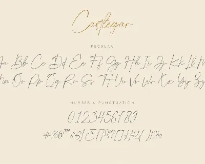 Castlegar Luxury Script font