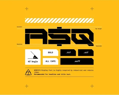 NEMESYS - Futuristic Cyberpunk Font