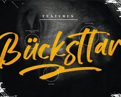Black Stamp Hand Brush Font