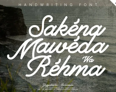 SakÃ©na Handwriting Font