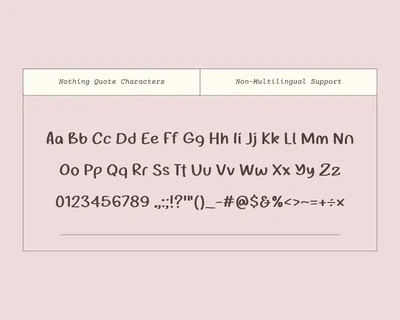 Nothing Quote font